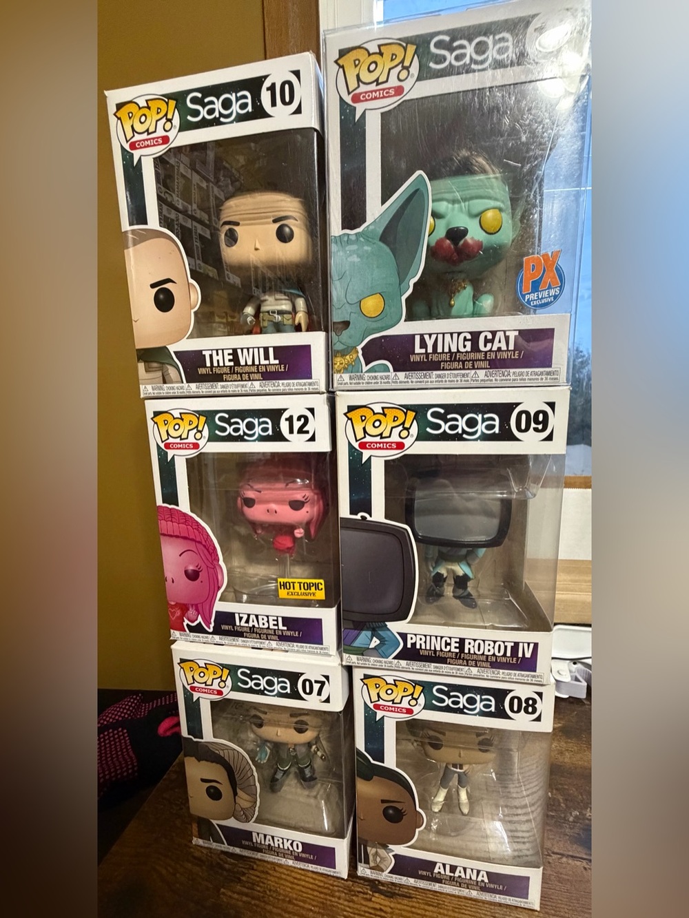 Funko Pop! Comics Saga Lot Of 6 Vinyl Figures #07 #08 #09 #10 #11 #12